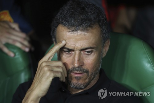 사임한 루이스 엔리케 스페인축구대표팀 감독.