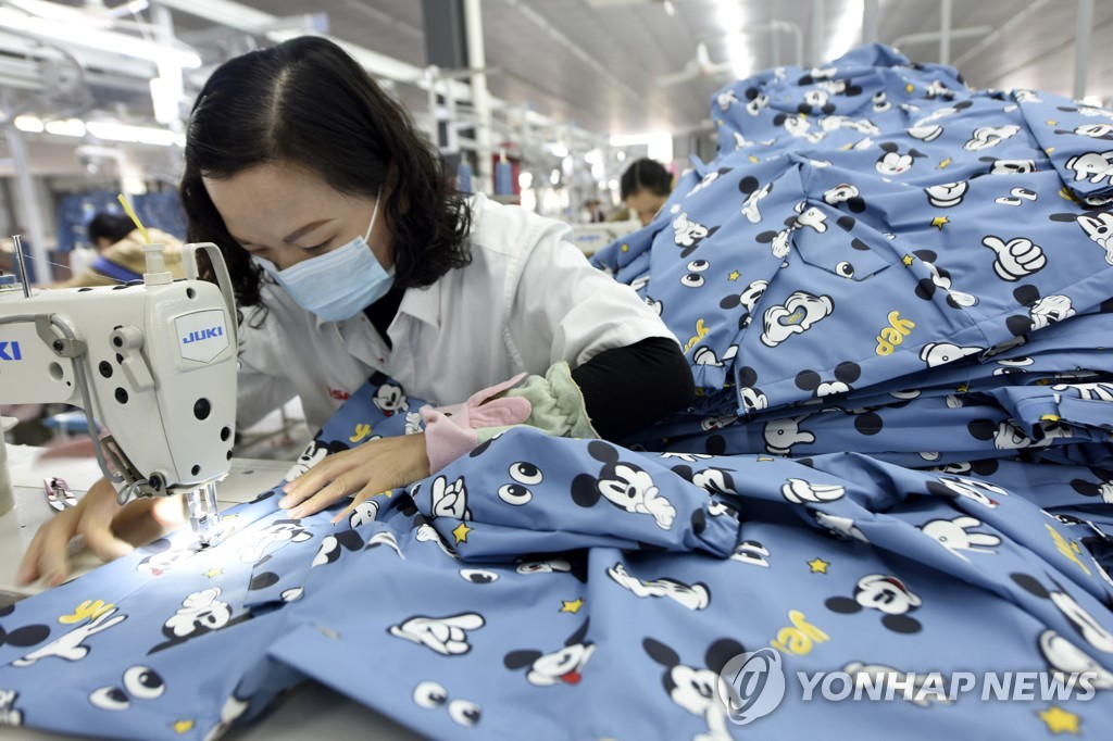 중국의 의류 제조 공장