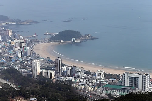 송정해수욕장 전경