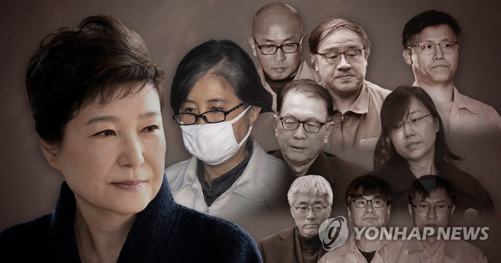 박근혜 전 대통령과 최순실 게이트에 연루된 이들 (PG)