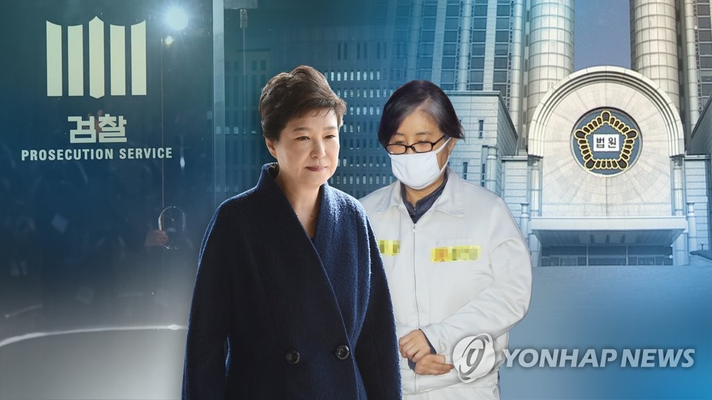 박근혜 전 대통령-최순실, 한 법정 설까(CG)