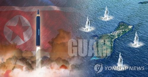 북한,'화성-12'로 괌 포위사격 작전 위협(PG)