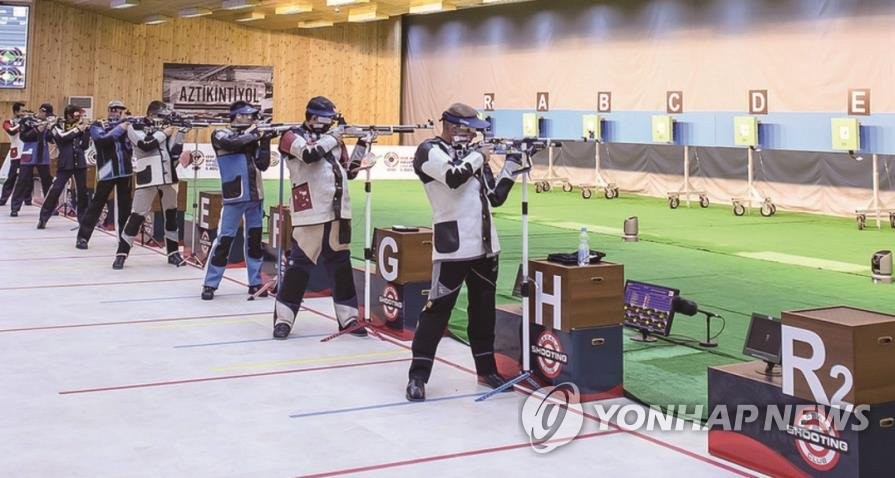창원국제사격장 사격대회 장면