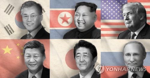 한반도 주변 6개국 정상·정상회담 (PG)