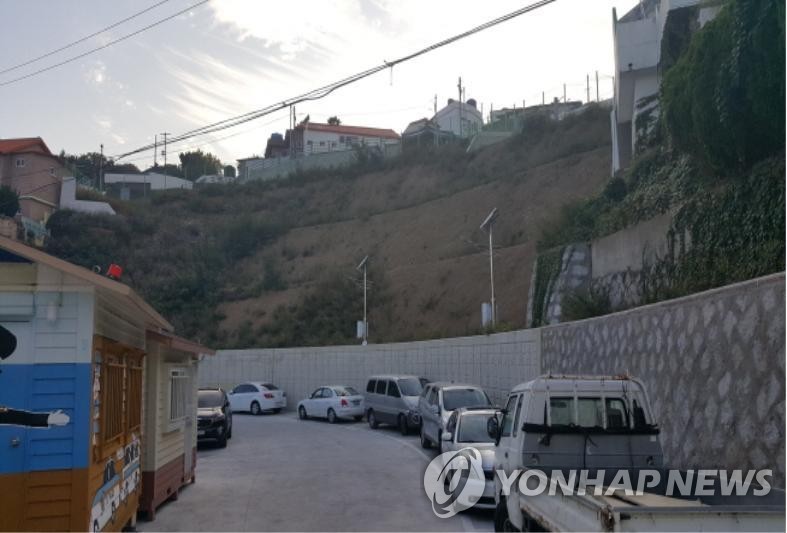 통영시 중앙동 급경사지