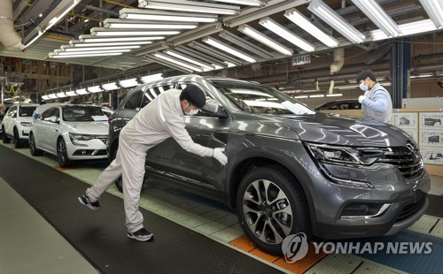 르노삼성자동차 부산 공장 작업 모습