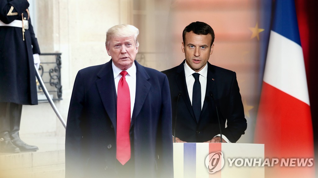 트럼프 대통령과 마크롱 대통령(CG)