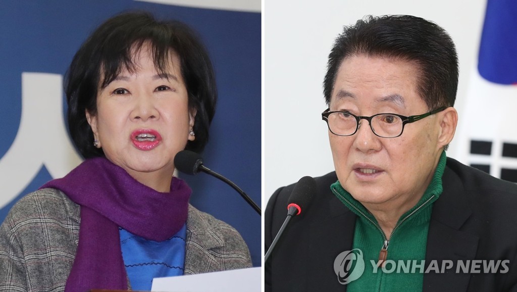 손혜원 의원(왼쪽)과 민주평화당 박지원 의원 [연합뉴스 자료사진]