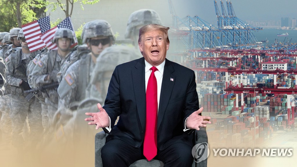 트럼프 "방위비 안 내면 무역으로"…한국도 대상? (CG)
