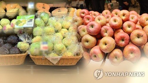치솟는 사과·양배추 값에 생산자물가 넉달째 상승 (CG)