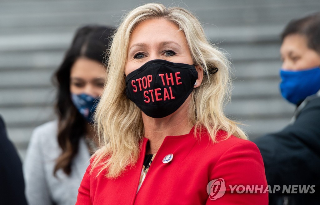 바이든 탄핵론 제기한 마조리 그린 테일러 연방하원의원