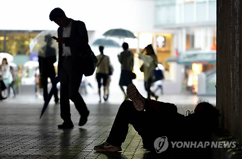 도쿄의 노숙자