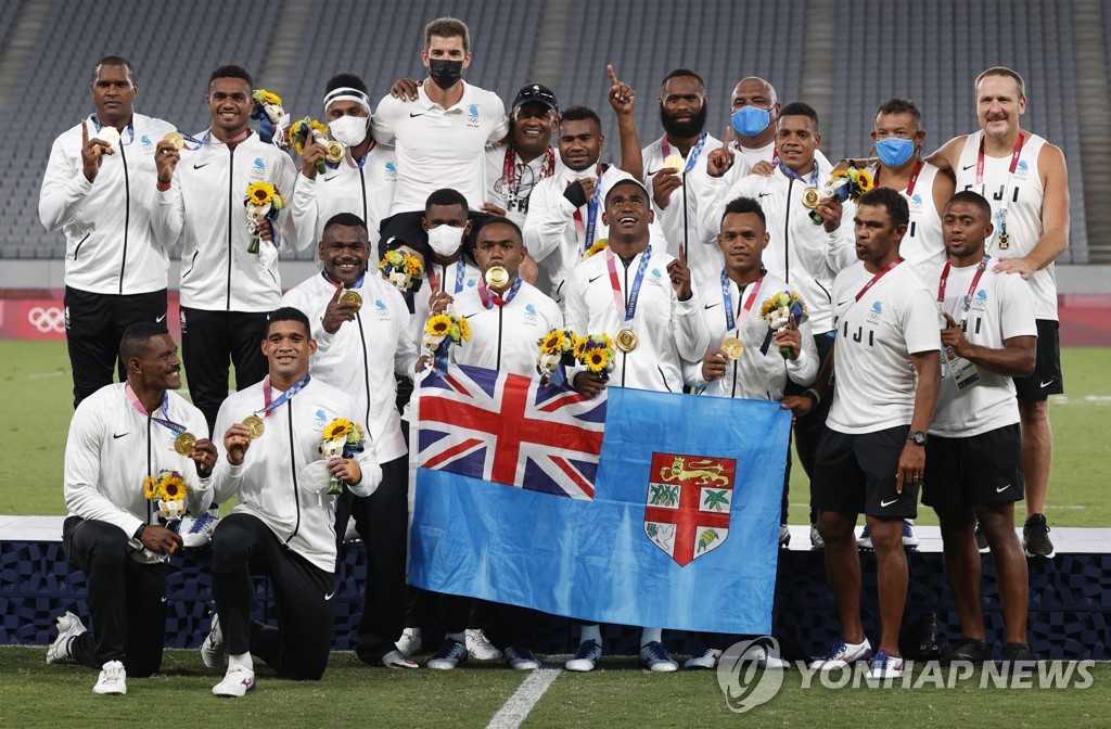 피지 남자 럭비 7인제 대표팀, 2회 연속 올림픽 금메달