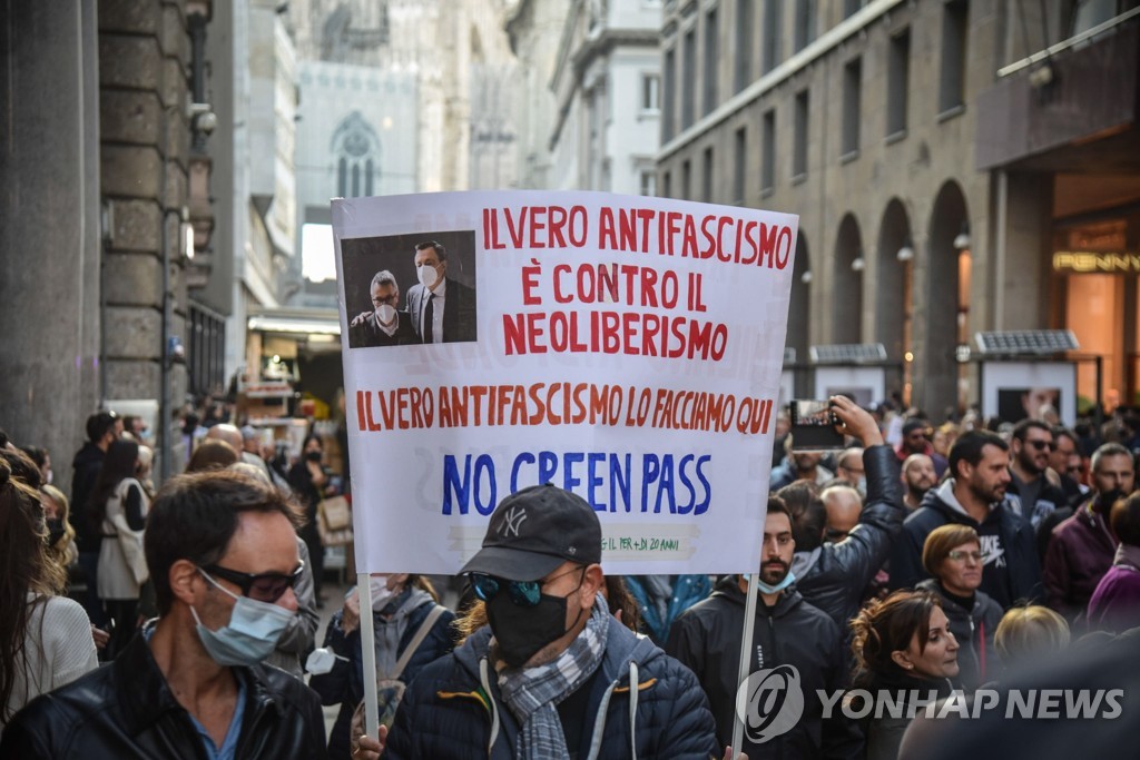 ITALY GREEN PASS PROTEST