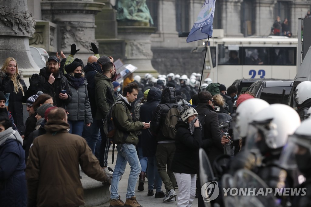 BELGIUM PROTEST PANDEMIC CORONAVIRUS COVID19