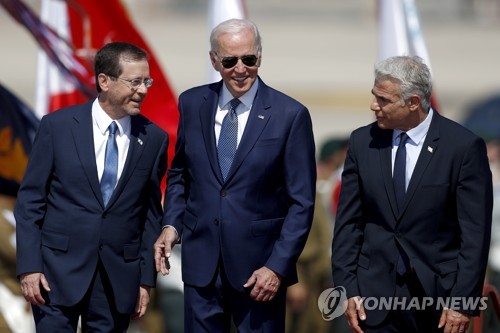 이스라엘 도착한 바이든