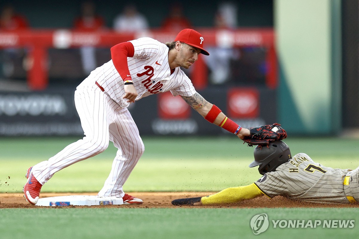 3회초 도루에 실패한 김하성