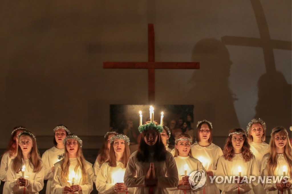 Celebration of Saint Lucy's Day in St Petersburg