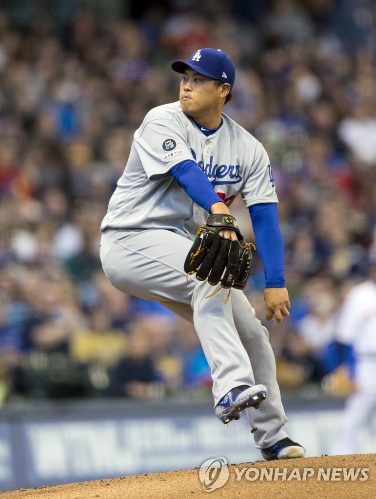 BASEBALL-MLB-MIL-LAD/