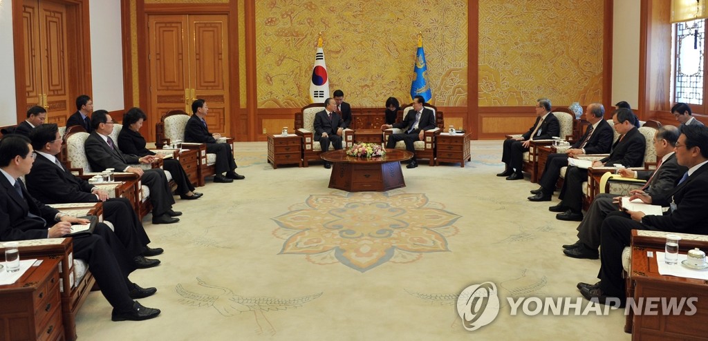 이대통령 다이빙궈 국무위원 접견