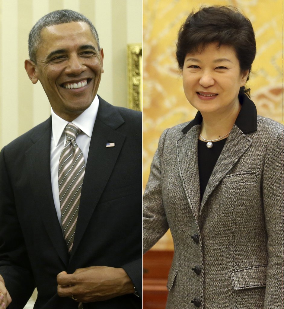 박근혜 대통령과 버락 오바마 미국 대통령.(자료사진)