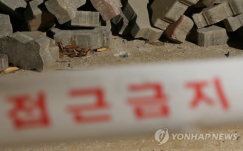 북한이 사격한 총탄 자국