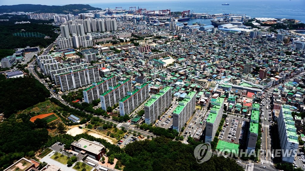 울산 동구 화정동 공동주택지 전경