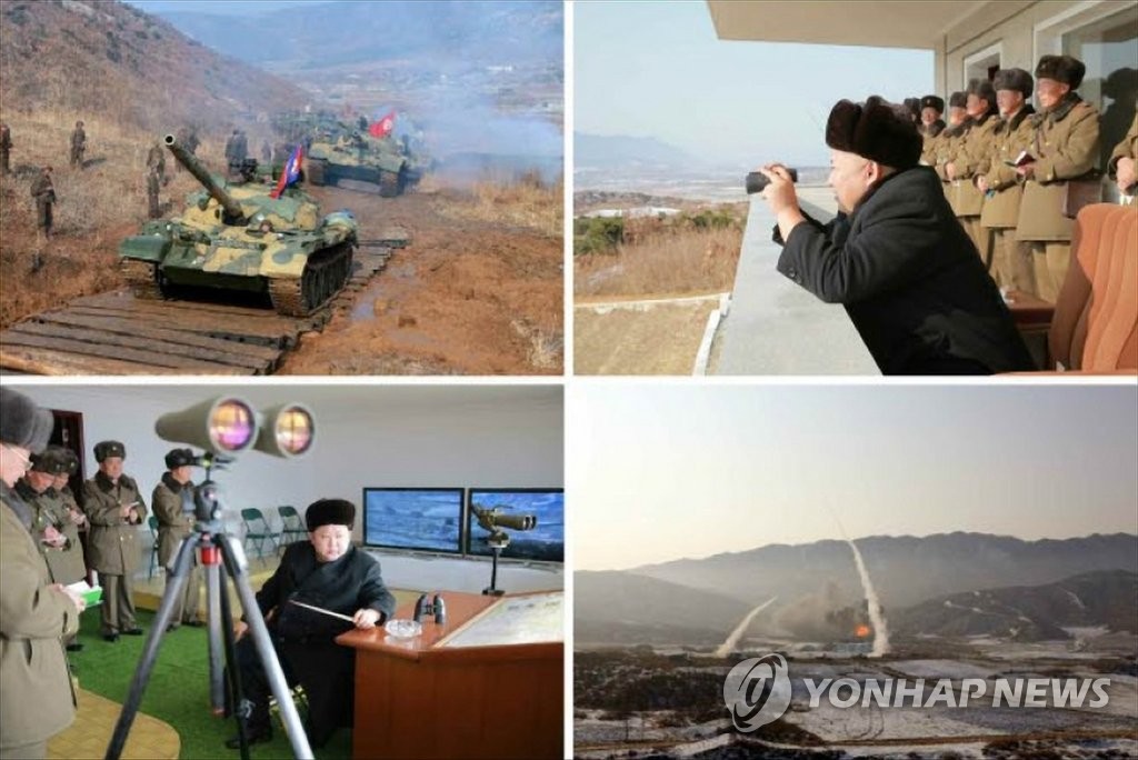 북한 김정은, 쌍방기동훈련 참관…"실용적 훈련 많아야" 주문