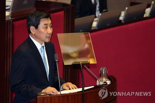 교섭단체 대표연설하는 더불어민주당 이종걸 원내대표