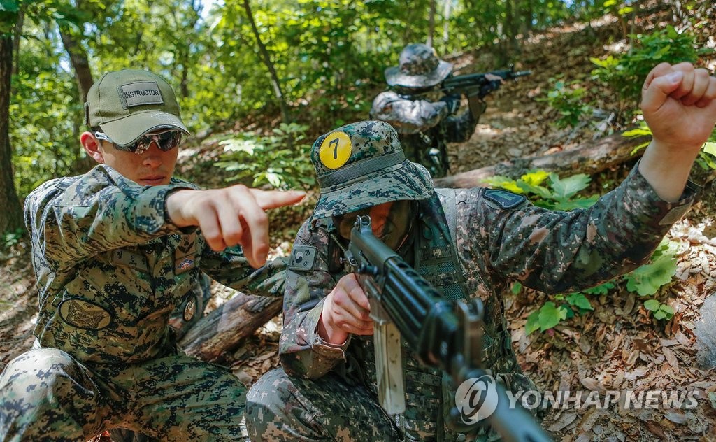 육군 특공·수색 고급과정 훈련 현장
