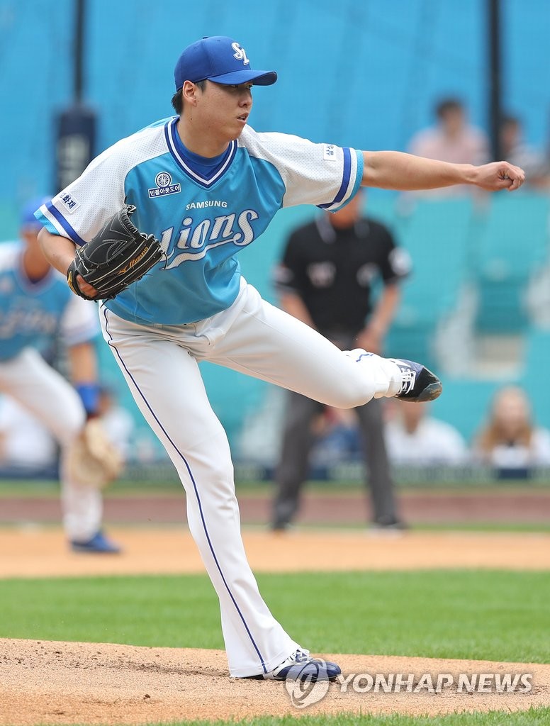 역투하는 차우찬