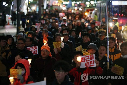 촛불 들고 행진