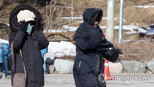 강추위 속 강풍 몰아친 대관령