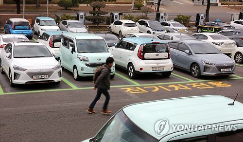 제주도청 전기차 전용 주차장