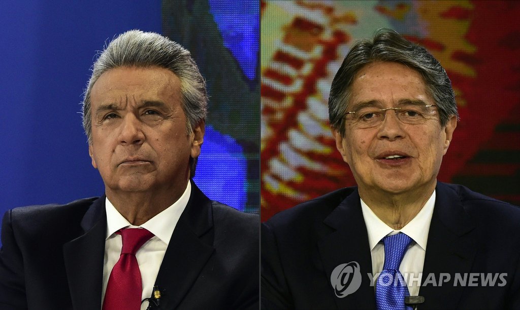 에콰도르 대선, 1차투표 당선자 없어 결선투표로