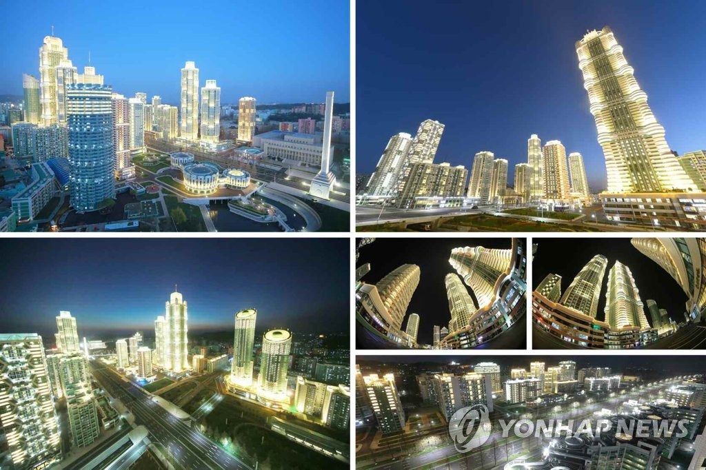 평양 여명거리 모습