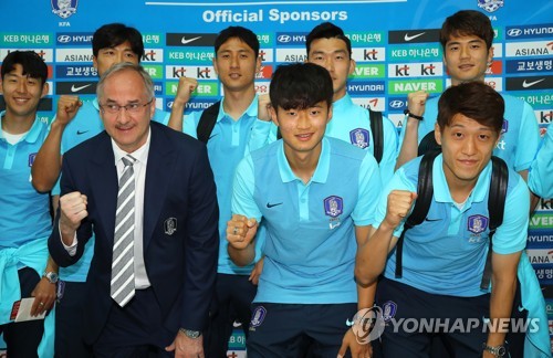 '카타르' 격파 다짐하는 축구국가대표팀