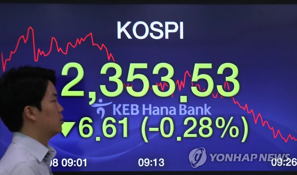코스피 하락세