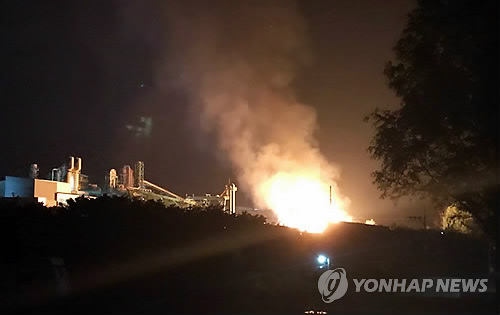 울산 목판제조 공장 야적장 화재