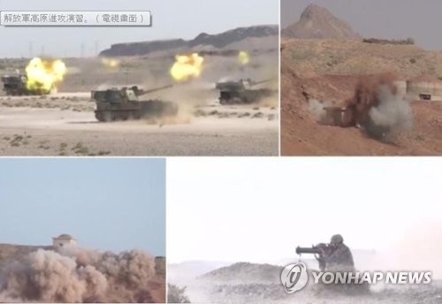 중국군, 인도와 국경분쟁 속 '전쟁훈련' 실시