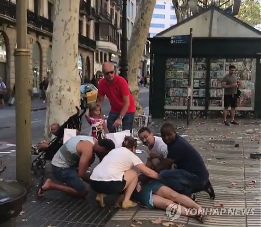 바르셀로나 IS 소행 차량테러…사망 14, 부상 100여명 [AFP=연합뉴스]