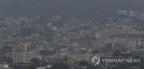 흐린 날씨 보이는 서울