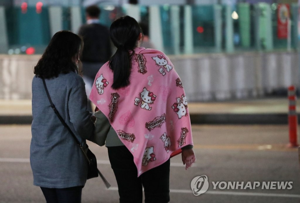 '몸에 담요라도'