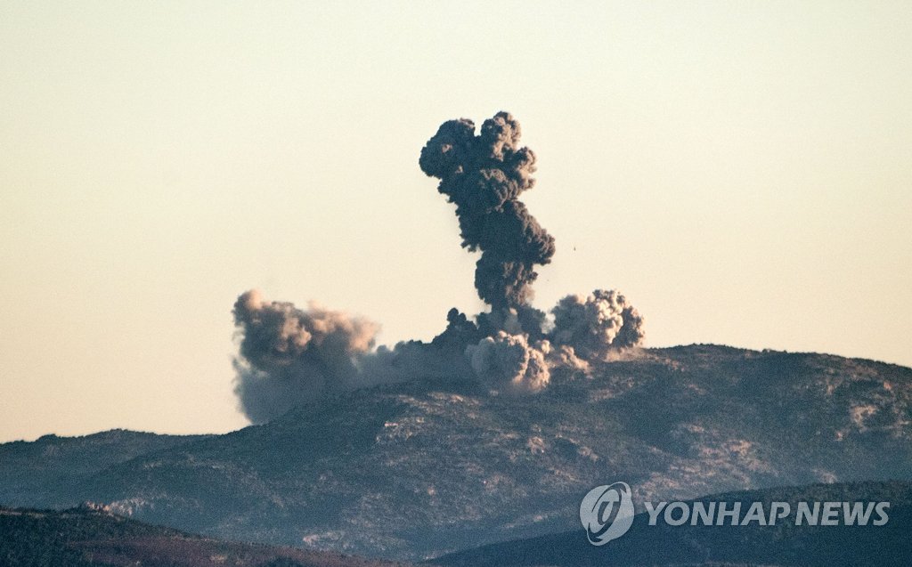 터키군 공습받은 시리아 쿠르드 민병대