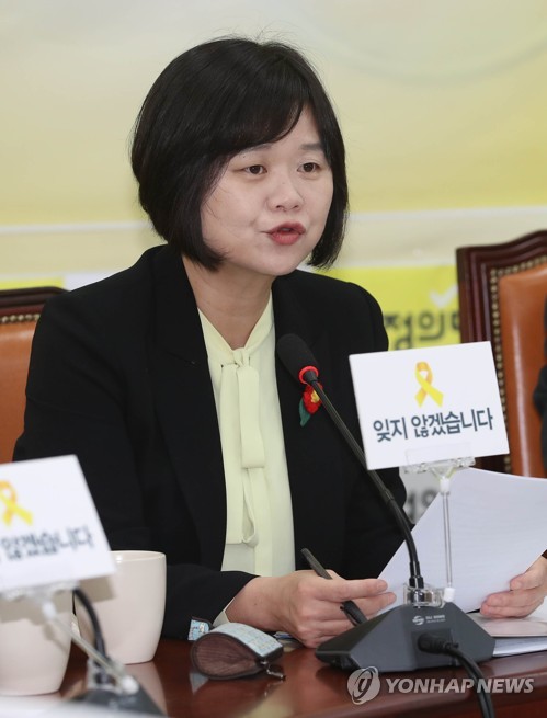 발언하는 이정미 대표