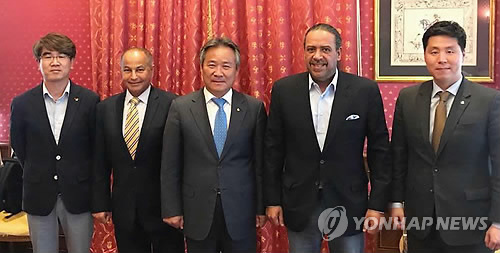 이기흥 대한체육회장, 알사바 OCA 회장 면담