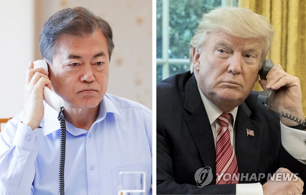 문 대통령, 방미 앞두고 미 트럼프 대통령 통화