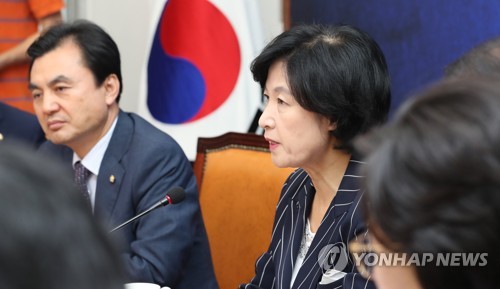발언하는 추미애 대표