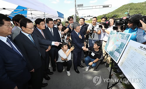 국회 세종의사당 후보지 방문한 민주당