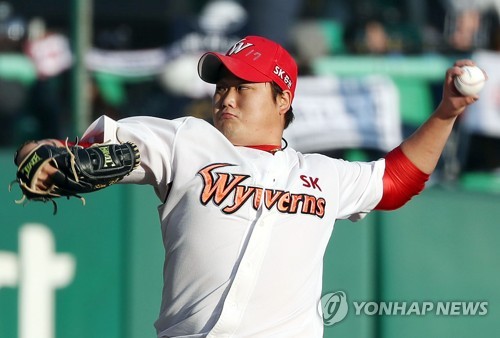 역투하는 SK 김태훈